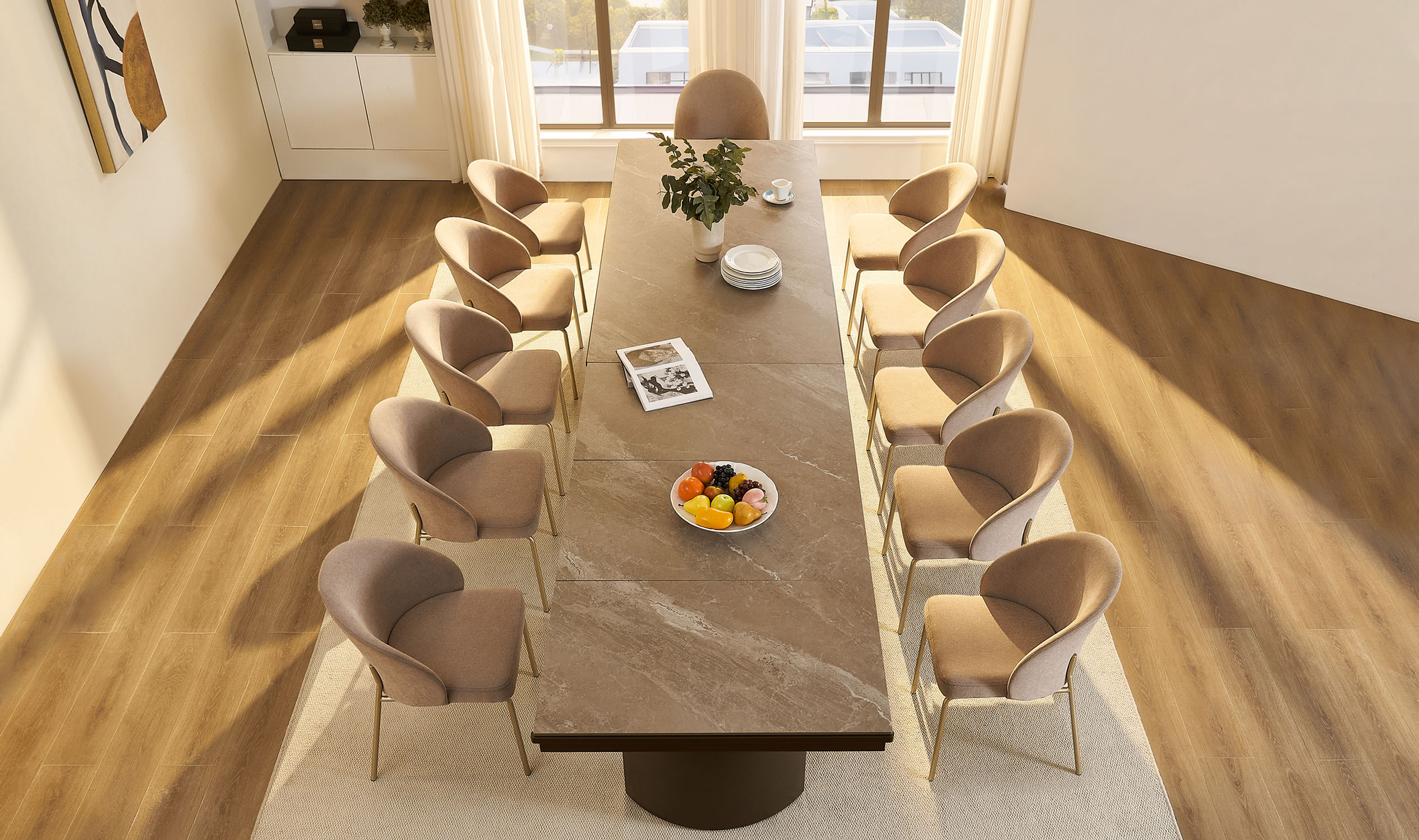 Reliable extension dining table